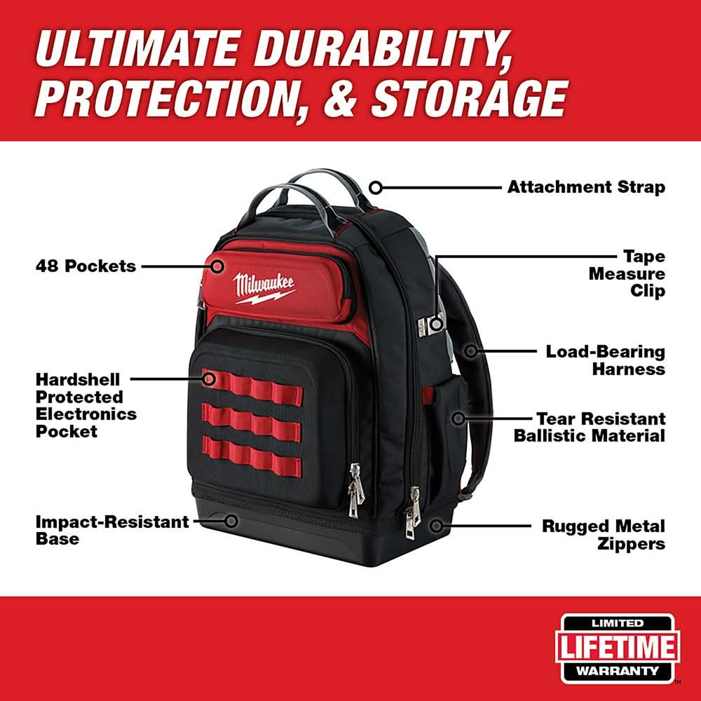Milwaukee 48-22-8201 Ultimate Jobsite Backpack – Tool Nut