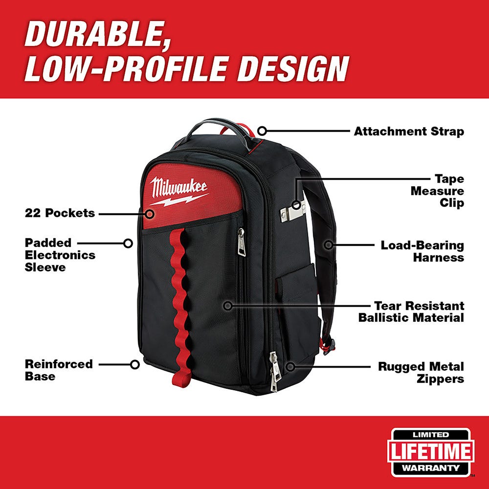 Milwaukee 48-22-8202 Low-Profile Backpack