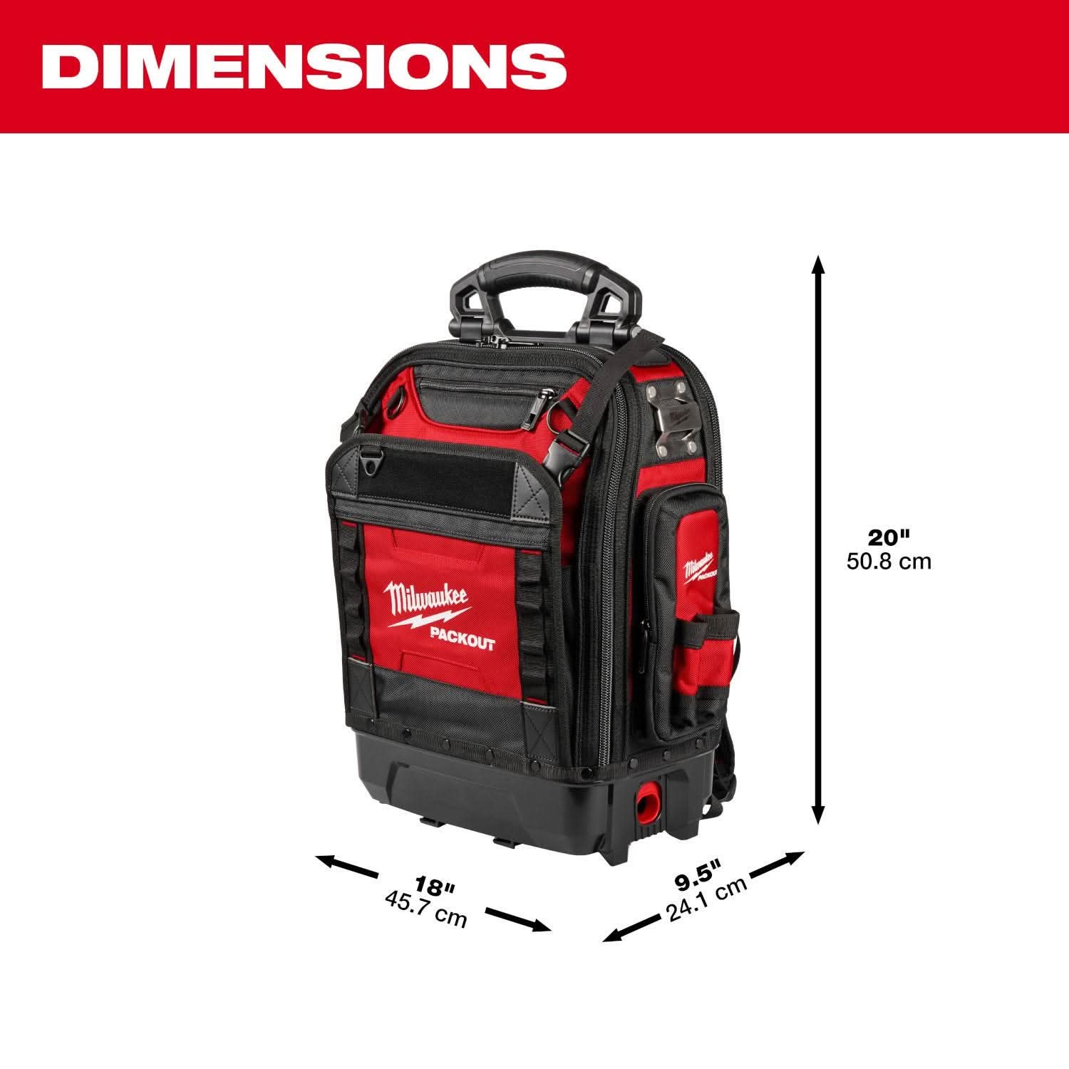 Milwaukee 48-22-8303 PACKOUT Structured Backpack – Tool Nut