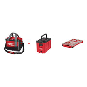 Milwaukee 15" PACKOUT Tool Bag, Compact Tool Box and Compact Low-Profile Organizer