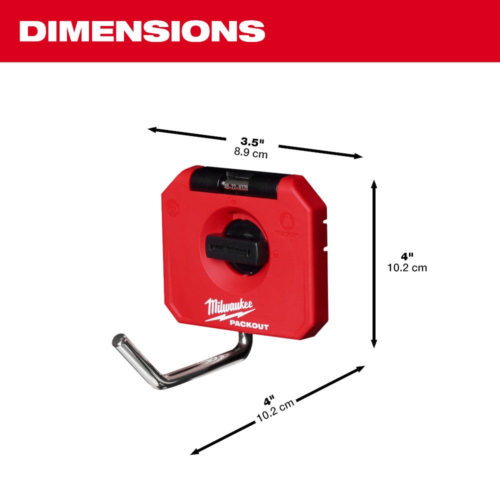 Milwaukee 48-22-8328 PACKOUT 4" Single Straight Hook