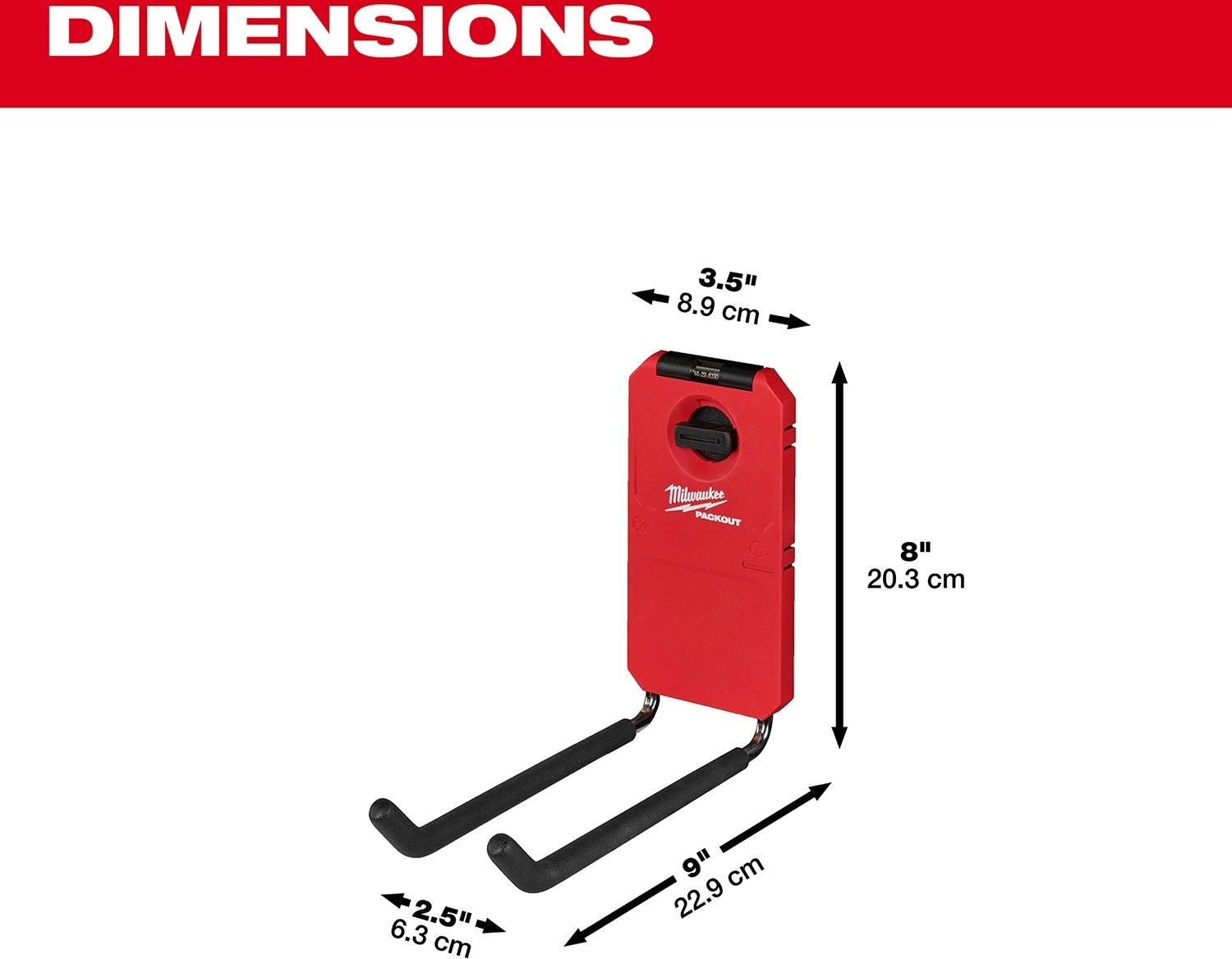 Milwaukee 48-22-8330 PACKOUT 9-in Straight Hook