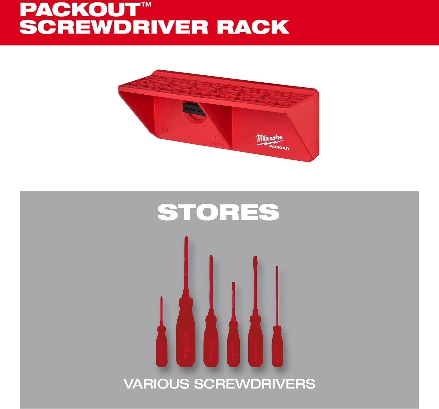 Milwaukee 48-22-8341 PACKOUT Screwdriver Tool Rack