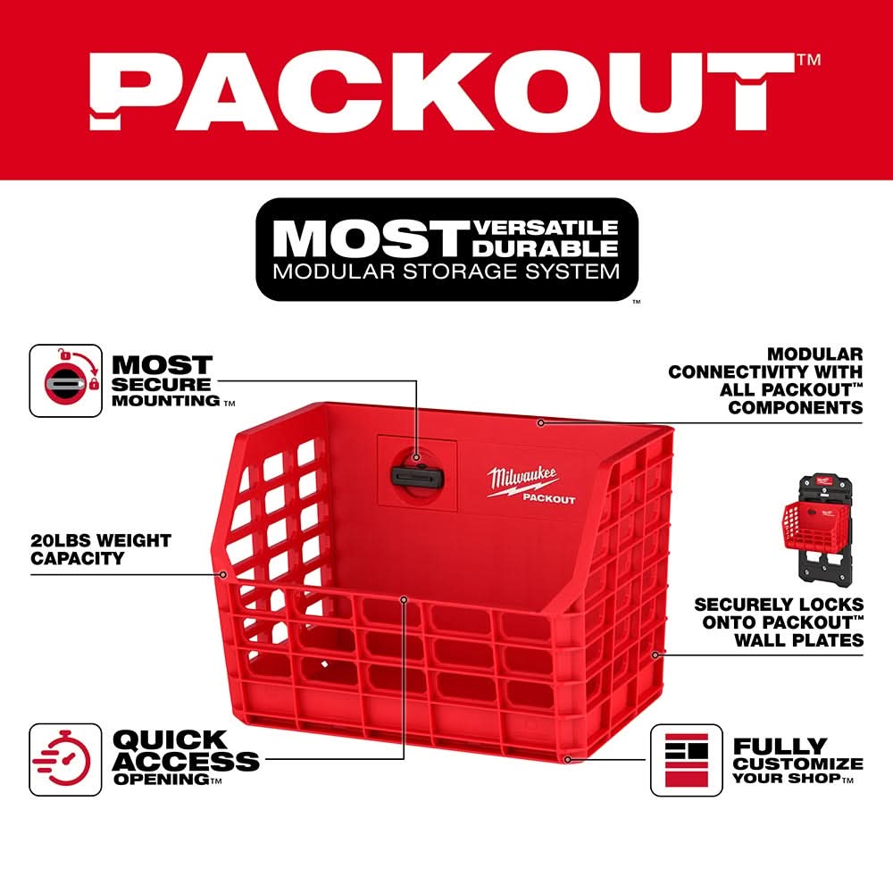 Milwaukee 48-22-8342 PACKOUT Compact Wall Basket (PROMO)