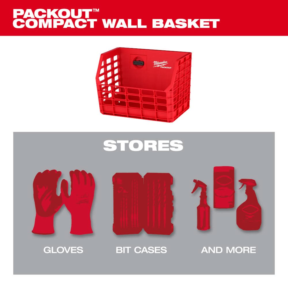 Milwaukee 48-22-8342 PACKOUT Compact Wall Basket (PROMO)