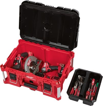Milwaukee 3-Piece PACKOUT Rolling Tool Box + Large Tool Box + Small Tool Box Set