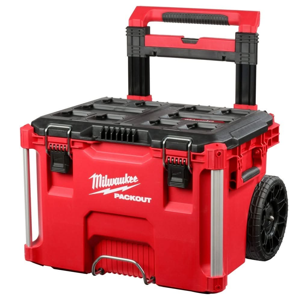 Milwaukee PACKOUT Rolling Tool Box plus 2-Piece PACKOUT Organizer Set