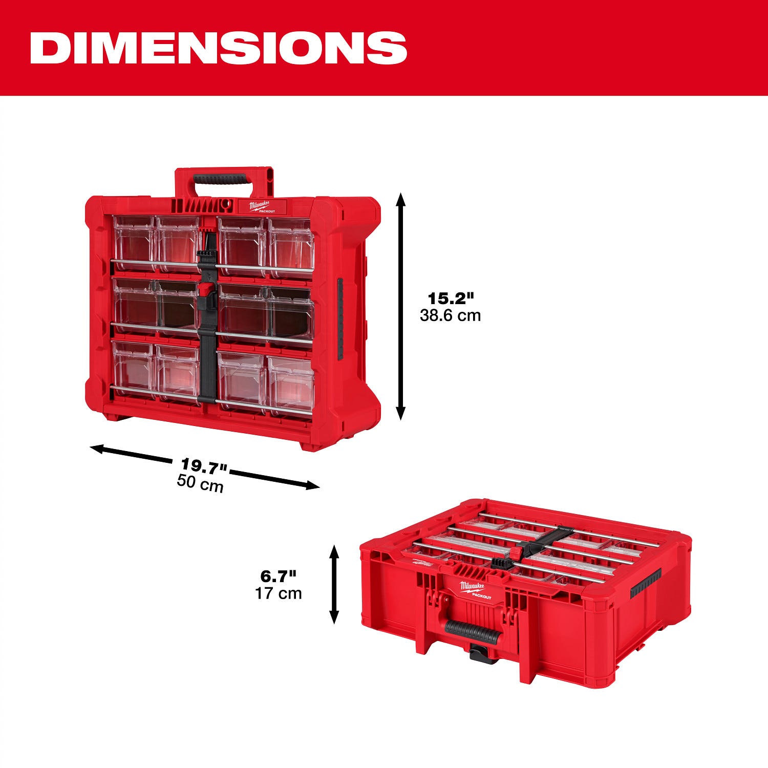 Milwaukee 48-22-8433 PACKOUT Tilt Bin Organizer 2-Pack – Tool Nut