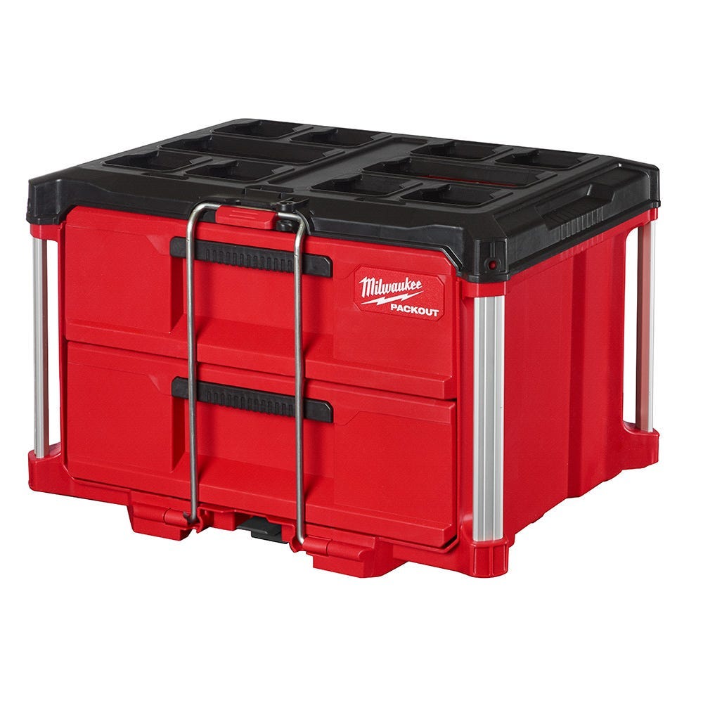 Milwaukee 3-Piece PACKOUT 2-Drawer Tool Box & Compact Organizer Set