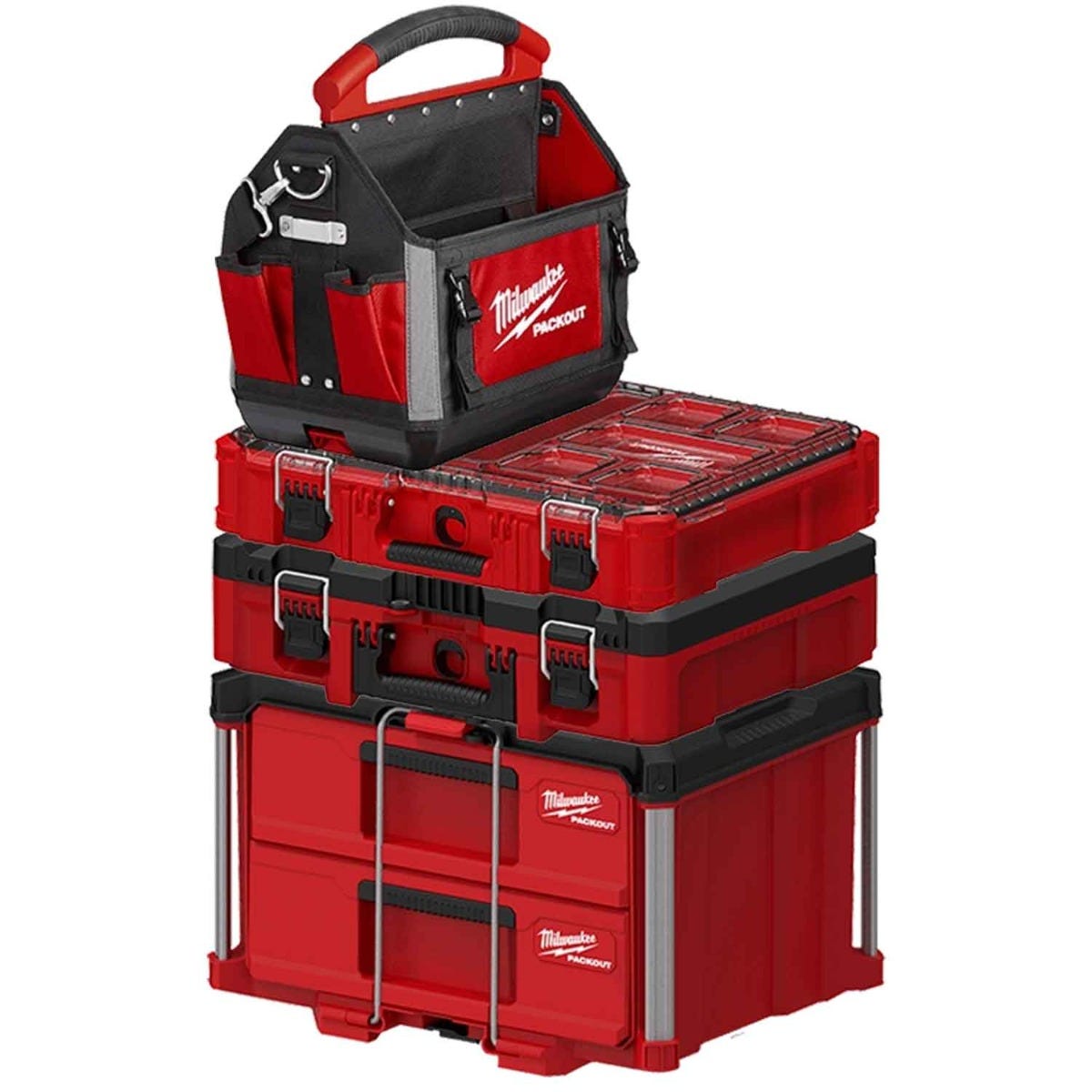 Milwaukee PACKOUT 4-Piece Modular Tool Box Value Bundle