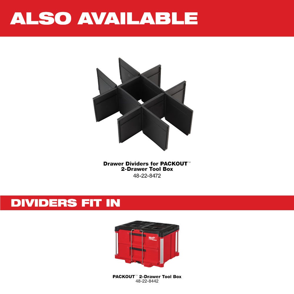 Milwaukee 48-22-8442 PACKOUT 2-Drawer Tool Box – Tool Nut