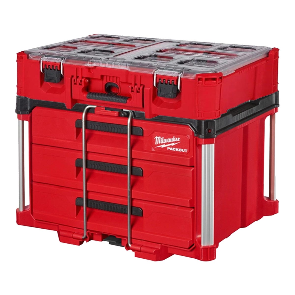 Milwaukee 48-22-8443 PACKOUT 3-Drawer Tool Box, PACKOUT Deep Organizer and Drawer Dividers