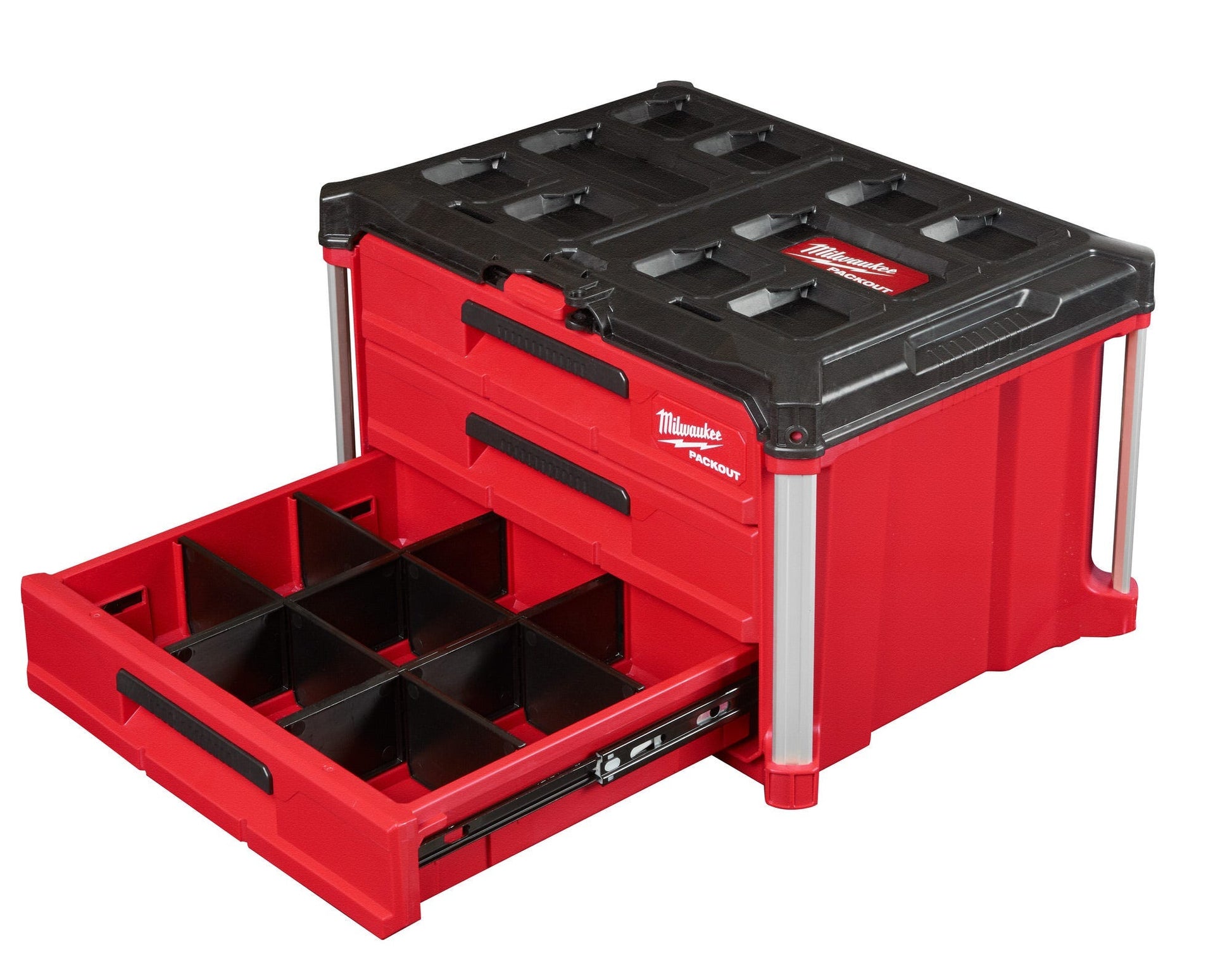 Milwaukee 48-22-8443 PACKOUT 3-Drawer Tool Box, PACKOUT Deep Organizer and Drawer Dividers