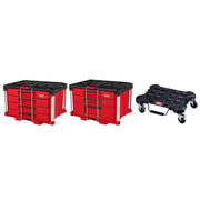 Milwaukee PACKOUT Tool Box Stack with PACKOUT Dolly Cart