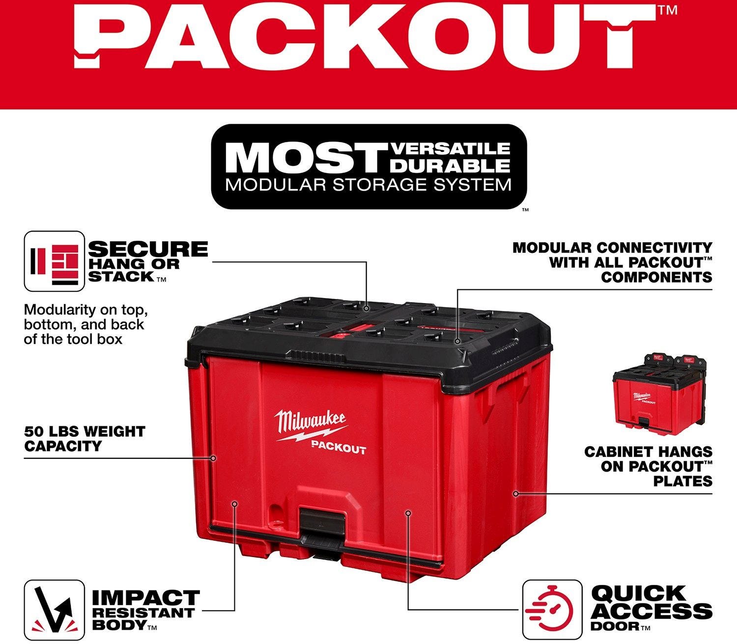 Milwaukee 48-22-8445 PACKOUT Cabinet