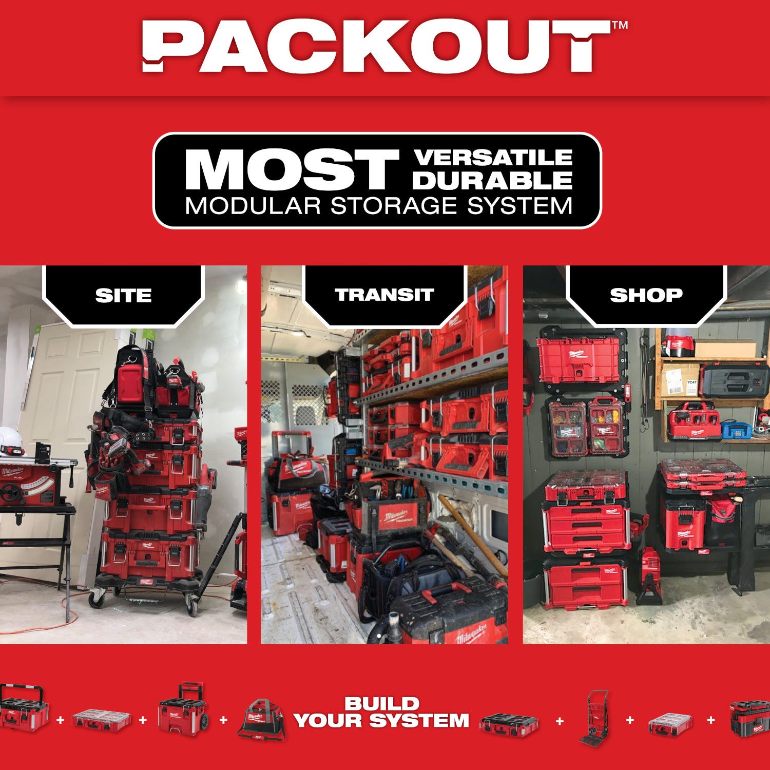 Milwaukee 48-22-8447 PACKOUT 3-Drawer Tool Box