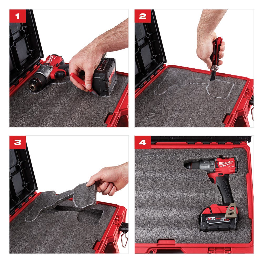 Milwaukee 48-22-8450 PACKOUT Tool Case with Customizable Insert