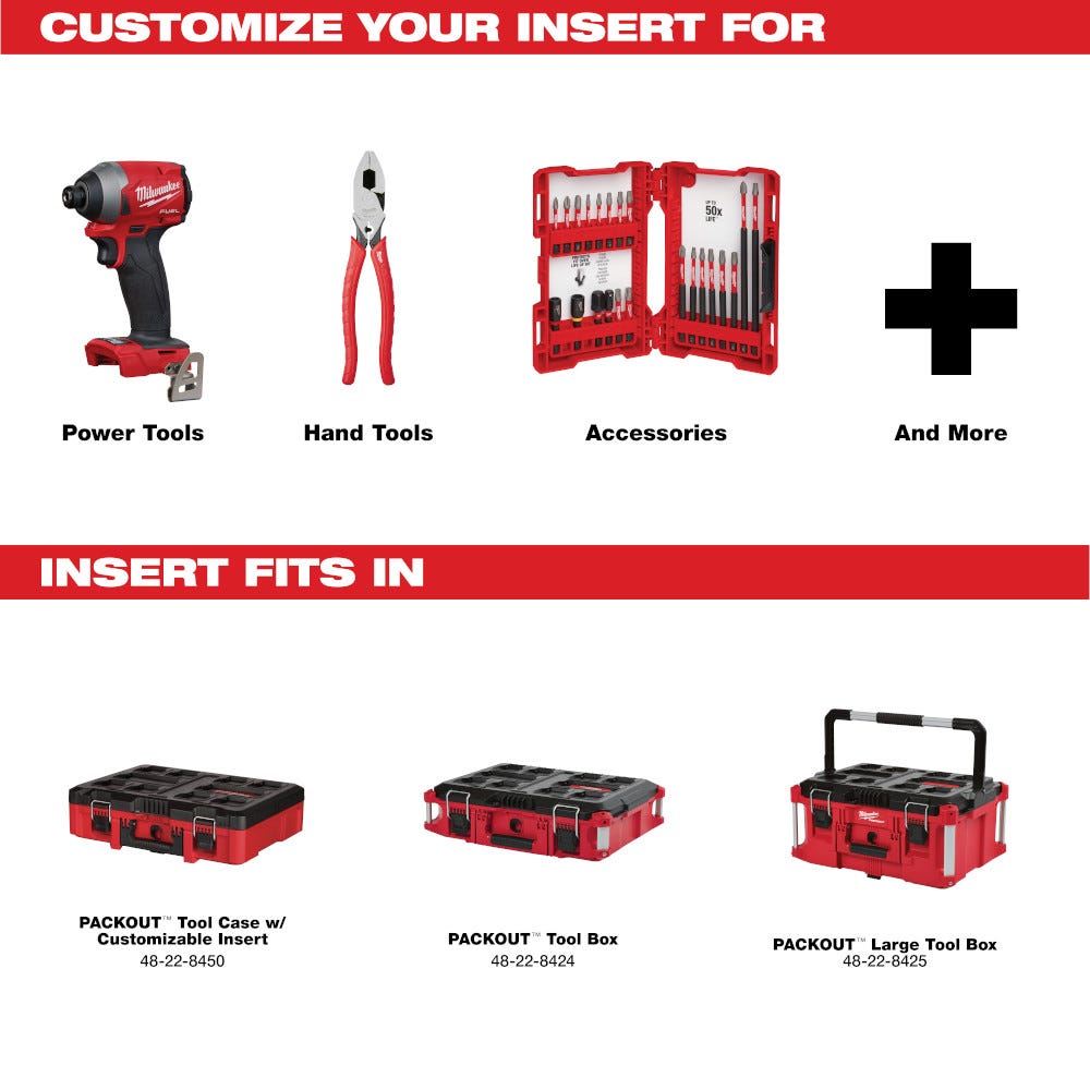 Milwaukee 48-22-8451 PACKOUT Customizable Foam Insert