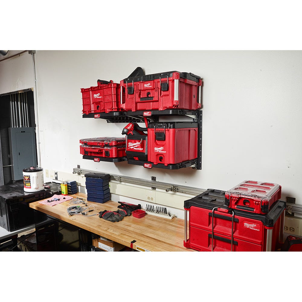 Milwaukee 48-22-8480 PACKOUT Racking Kit w/ 2 Shelves and E-Tracks