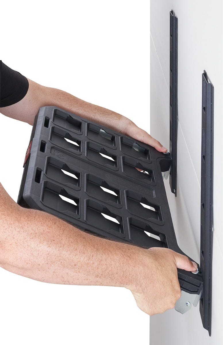 Milwaukee 48-22-8480 PACKOUT Racking Kit w/ 3 Shelves, E-Tracks and PACKOUT Mounting Plate