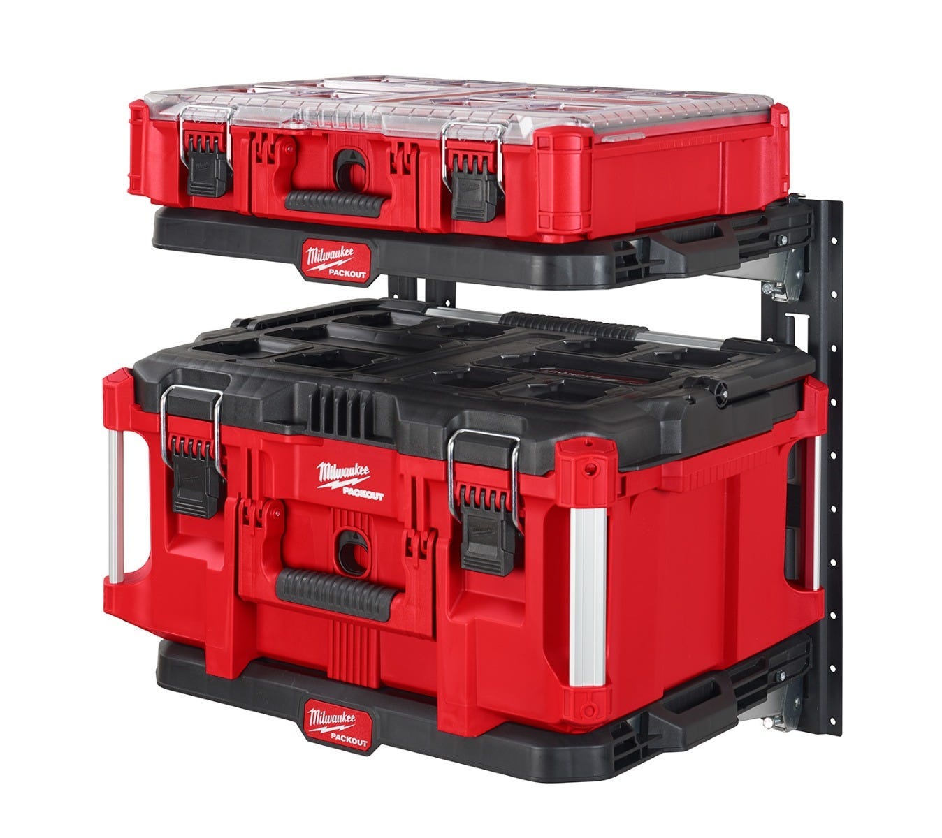 Milwaukee 48-22-8480 PACKOUT Racking Kit w/ 3 Shelves, E-Tracks and PACKOUT Mounting Plate