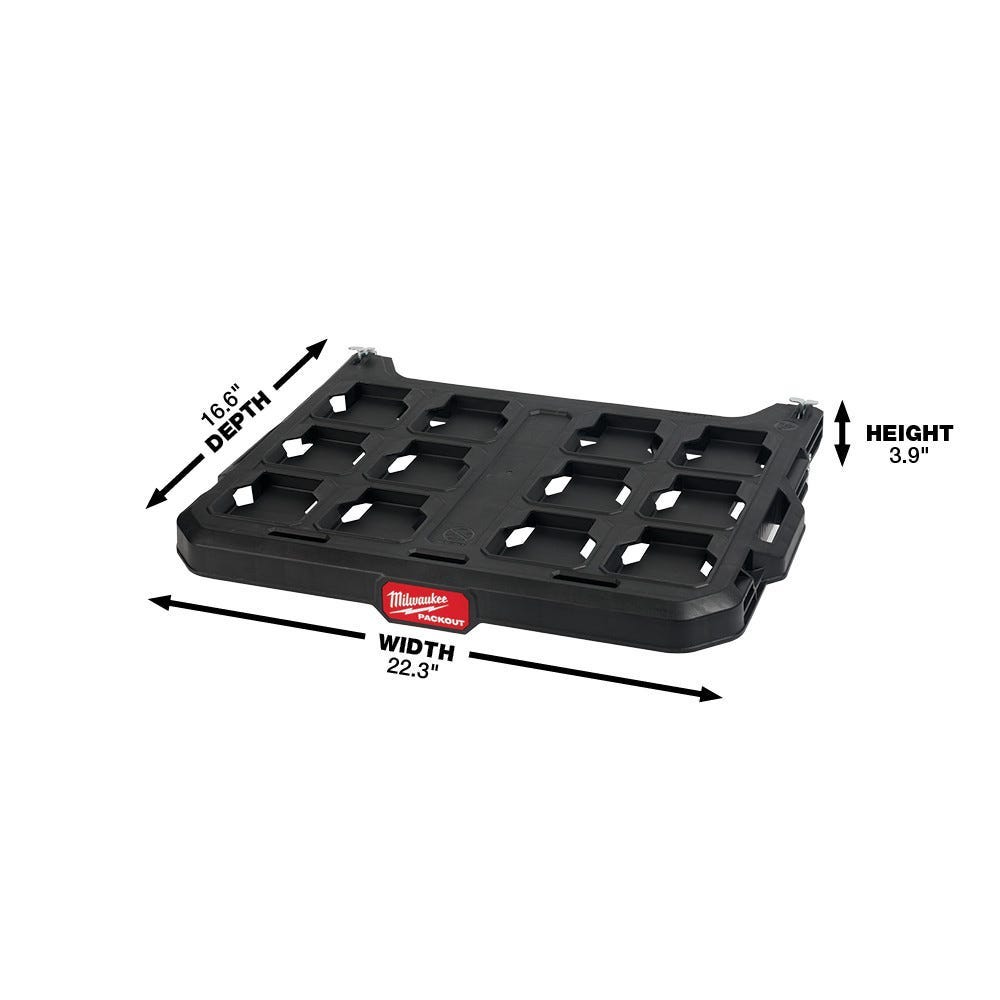 Milwaukee 48-22-8480 PACKOUT Racking Kit w/ 3 Shelves, E-Tracks and PACKOUT Mounting Plate