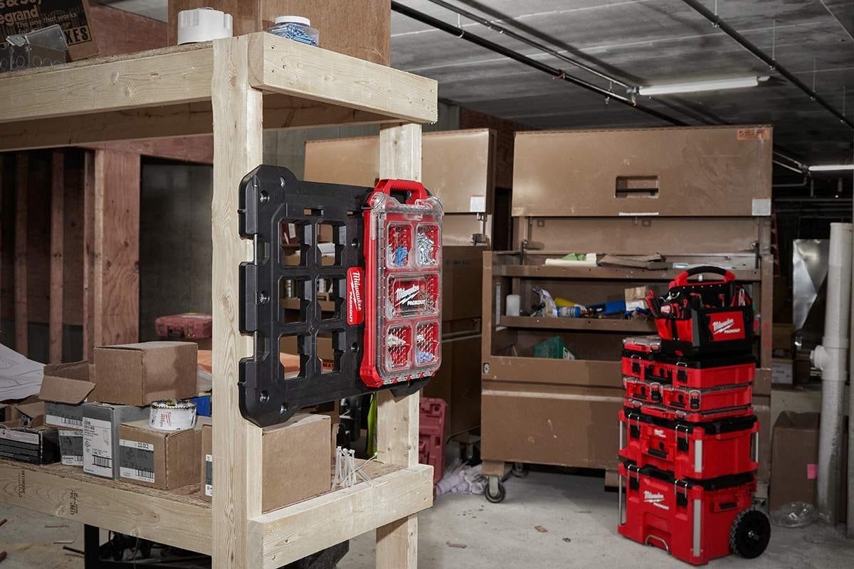 Milwaukee 48-22-8480 PACKOUT Racking Kit w/ 3 Shelves, E-Tracks and PACKOUT Mounting Plate