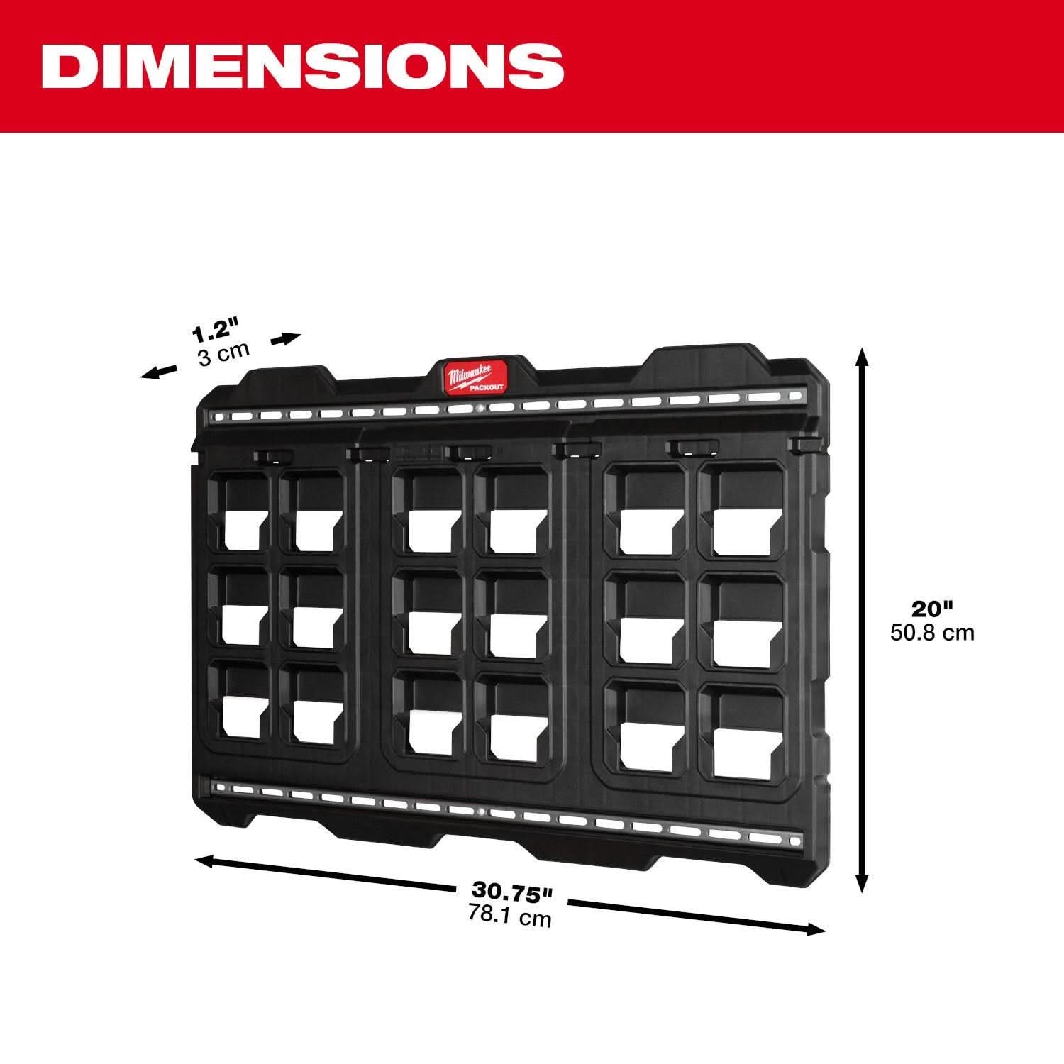 Milwaukee 48-22-8497 PACKOUT Large Wall Plate – Tool Nut