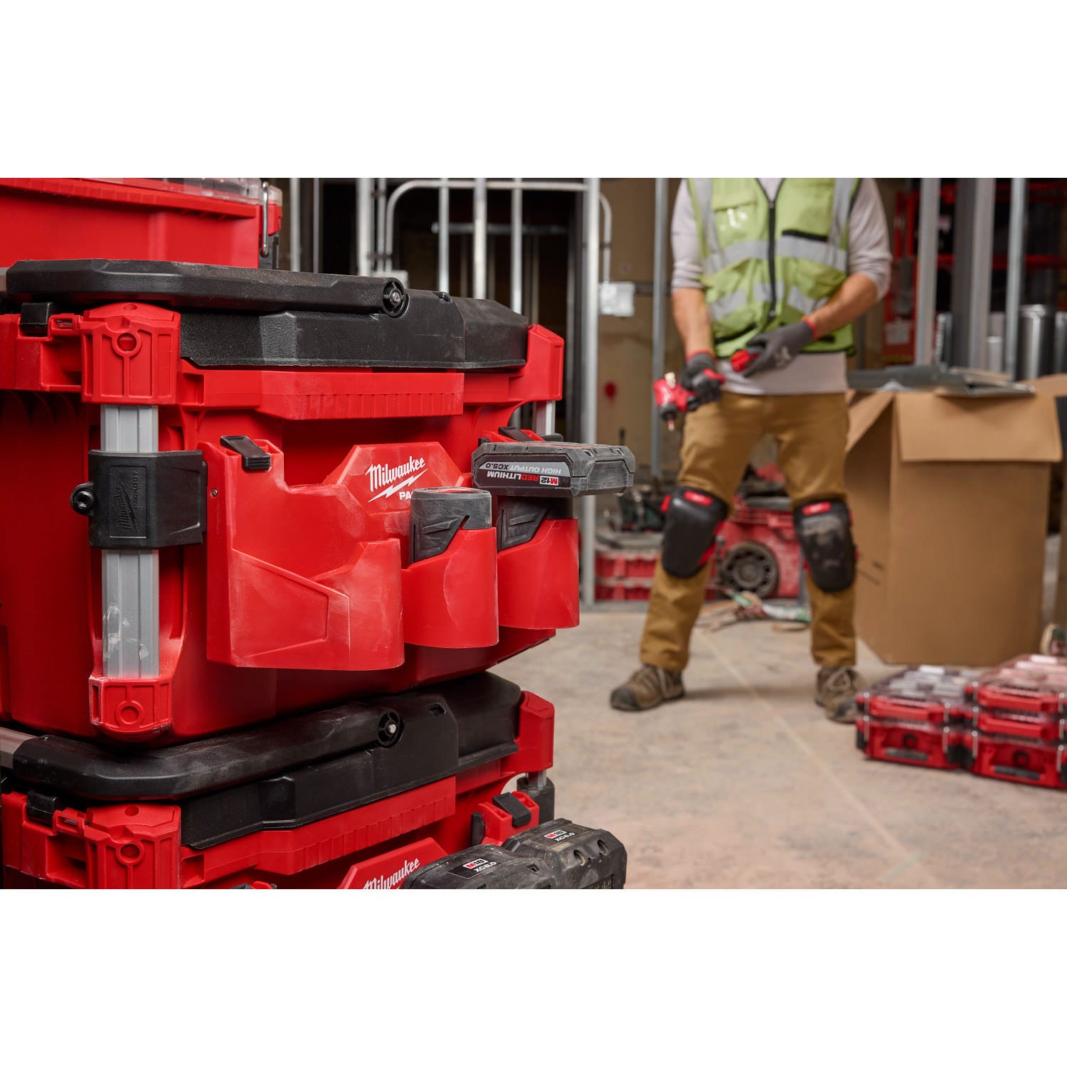 Milwaukee 48-22-8604 PACKOUT Tool Box M12 Battery Rack Attachment