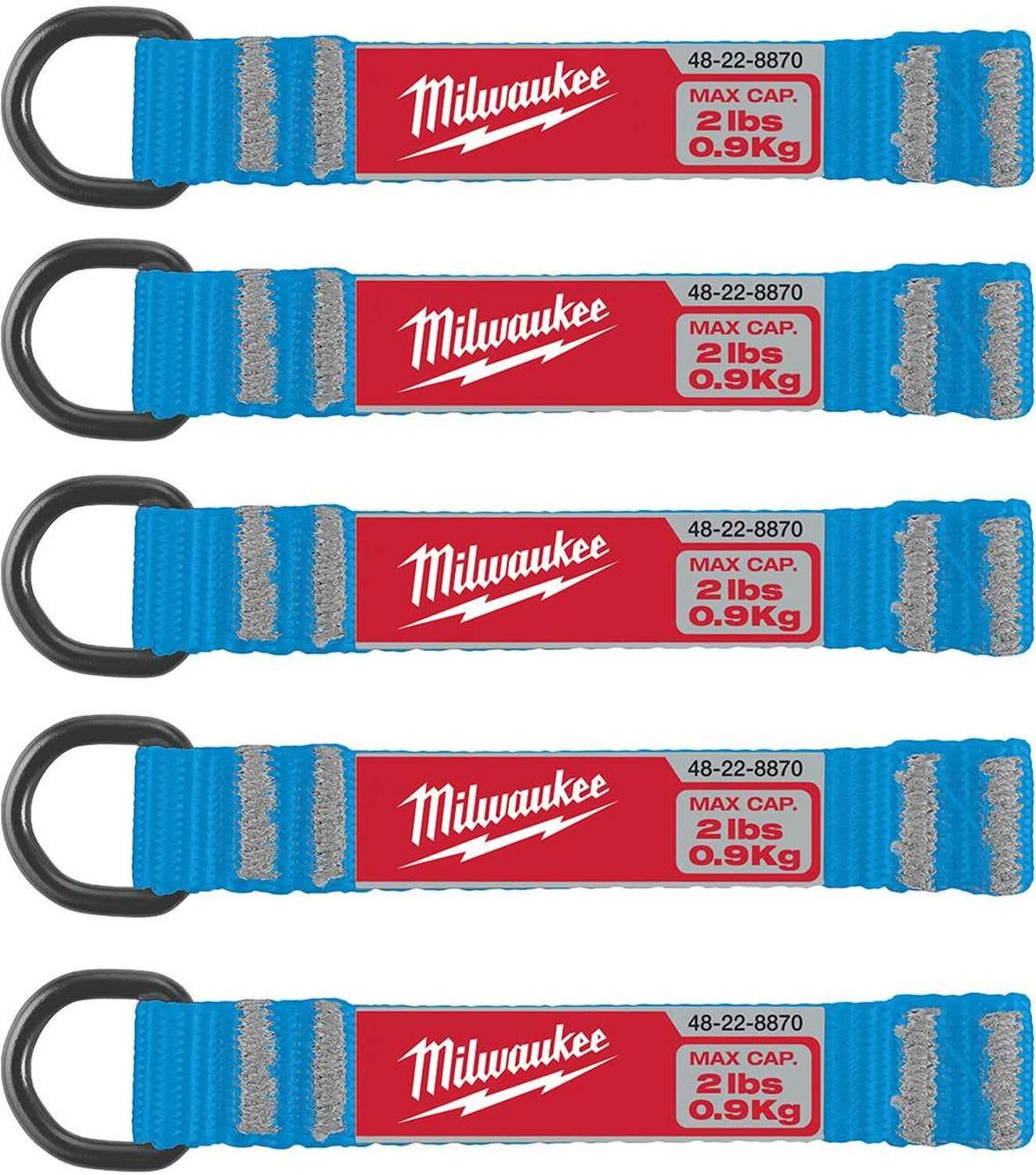 Milwaukee 48-22-8870 5-Piece 2-Pound D-Ring Web Attachment