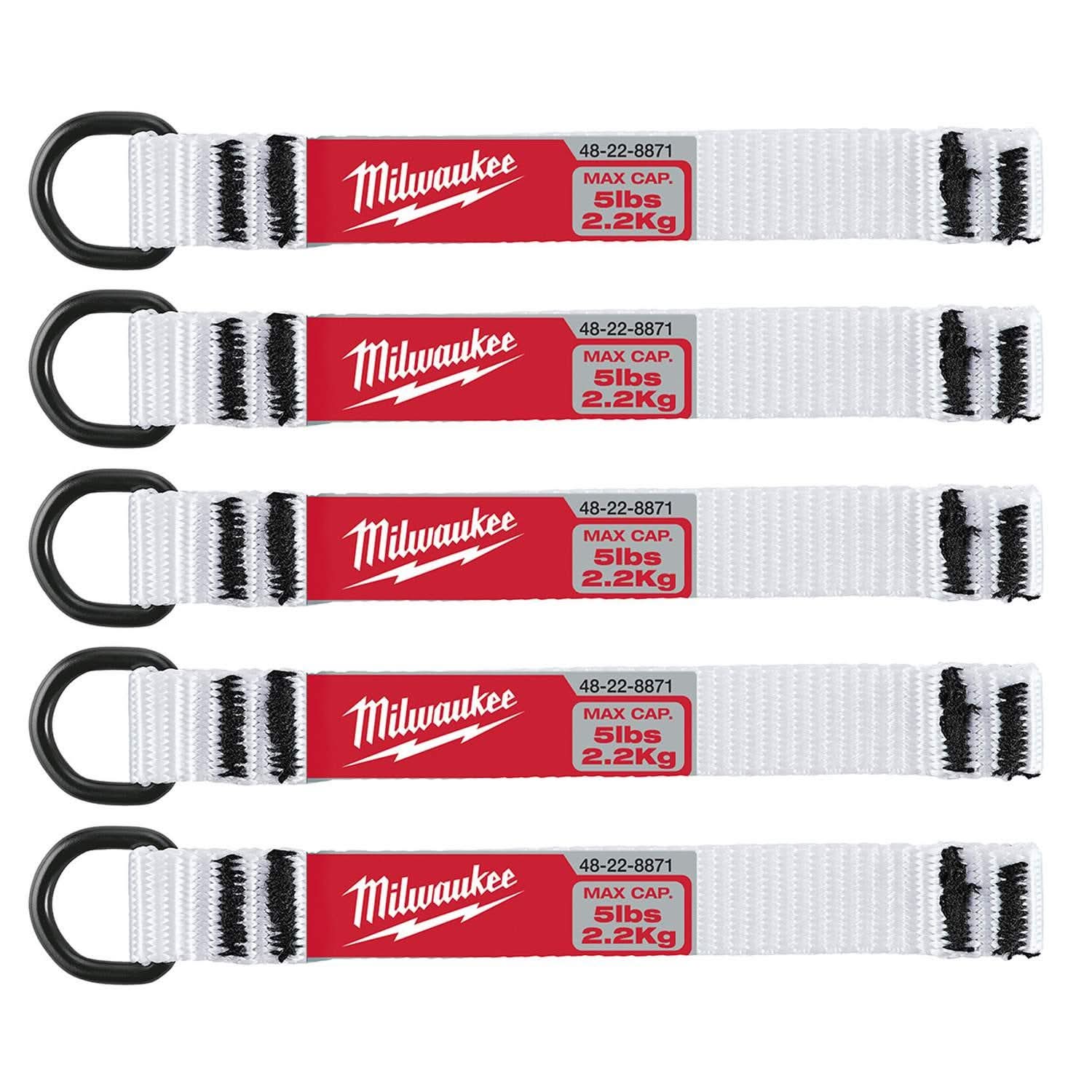 Milwaukee 48-22-8871 5-Piece 5-Pound D-Ring Web Attachment