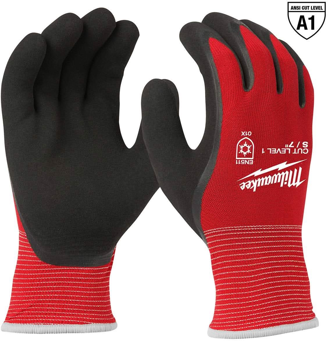 Milwaukee Cut Level 1 Insulated Winter Dipped Gloves, 1-Pack