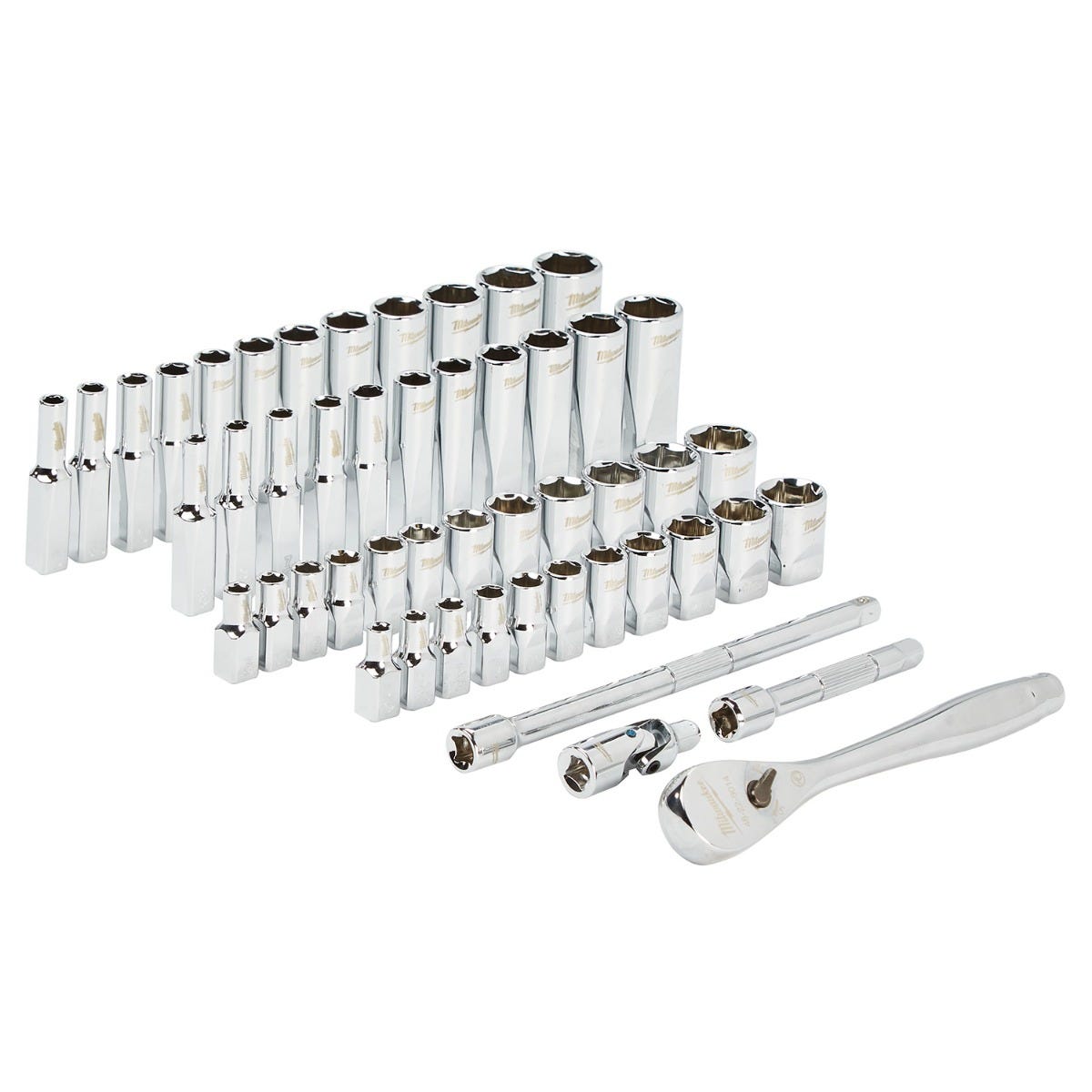 Milwaukee 48-22-9004 1/4"-Drive 50-Piece SAE / Metric Ratchet & Socket Set