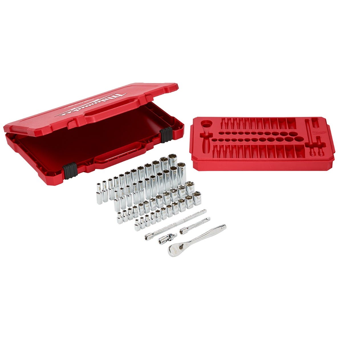 Milwaukee 48-22-9004 1/4"-Drive 50-Piece SAE / Metric Ratchet & Socket Set
