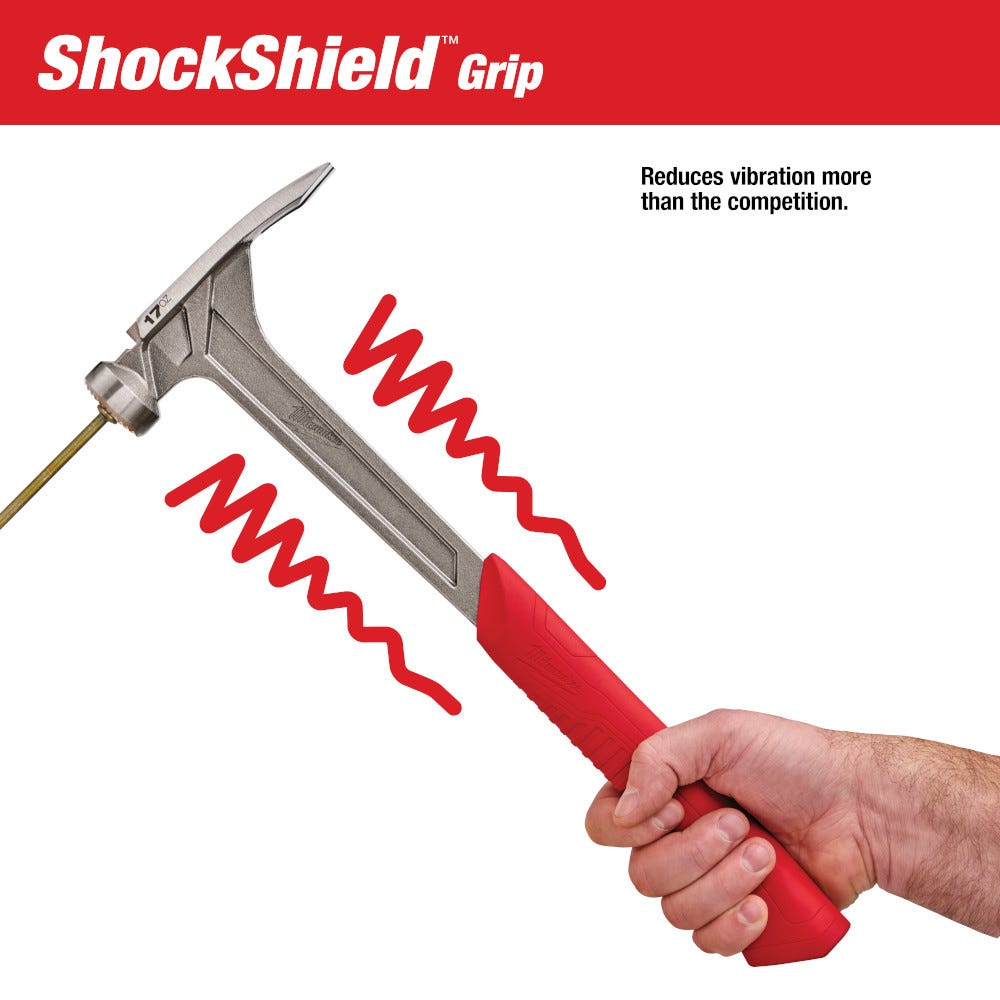 Milwaukee 48-22-9016 17Oz Milled Face Framing Hammer