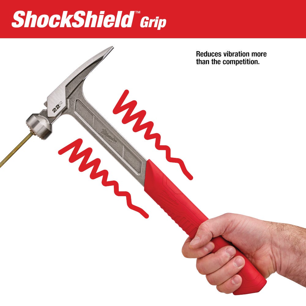 Milwaukee 48-22-9022 22Oz Milled Face Framing Hammer