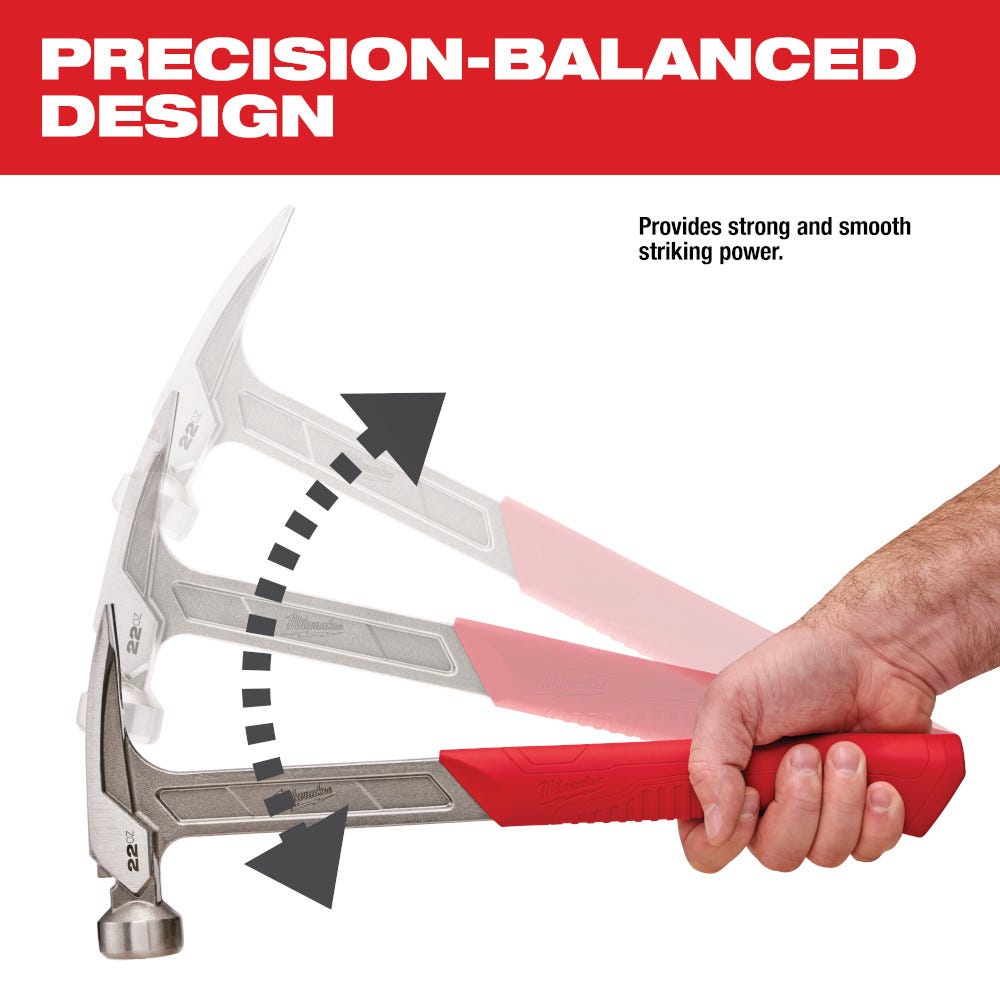 Milwaukee 48-22-9023 22Oz Smooth Face Framing Hammer