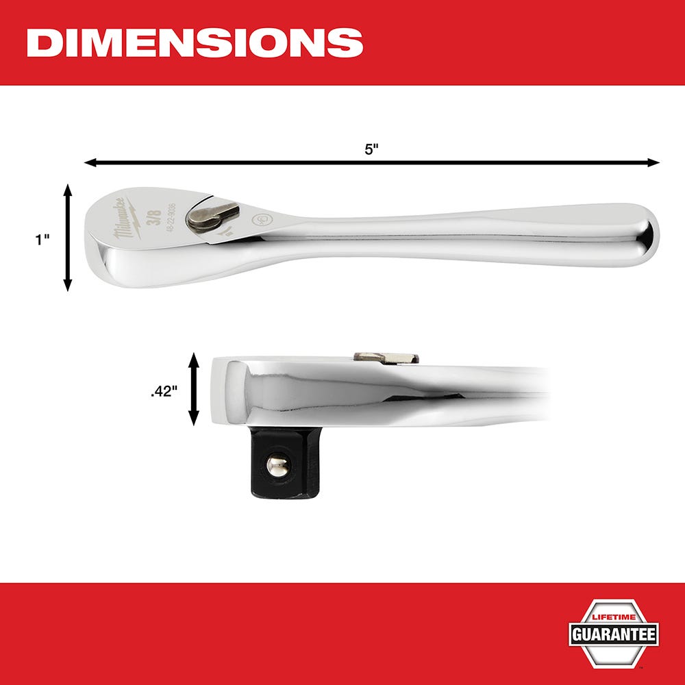 Milwaukee 48-22-9036 3/8-Inch Drive 5-Inch Ratchet
