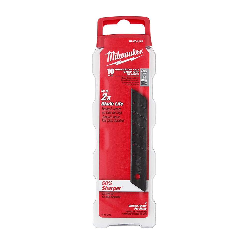 Milwaukee 48-22-9125 25mm Precision Snap Blades-10 PK