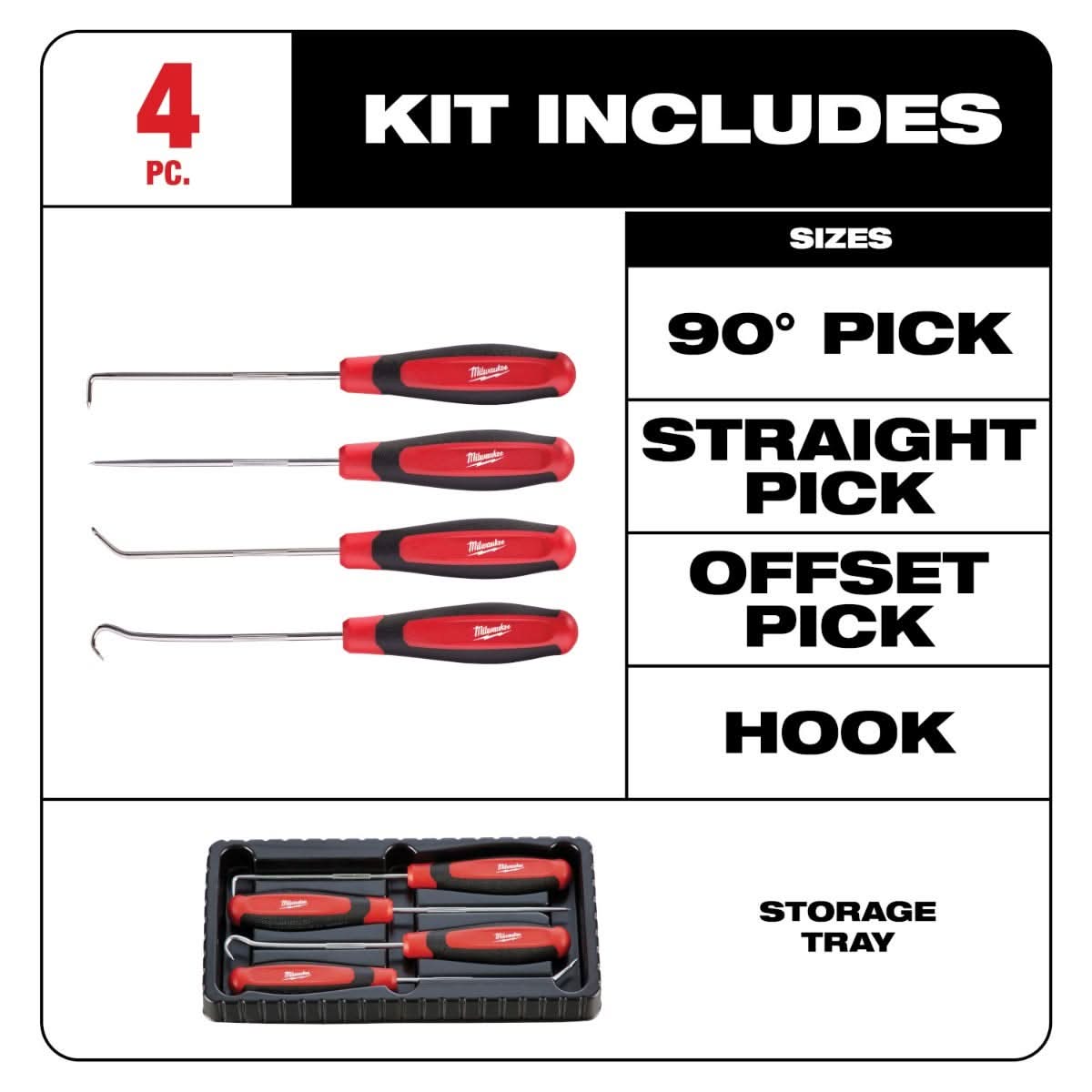 Milwaukee 48-22-9215 Hook and Pick 4-Piece Set – Tool Nut