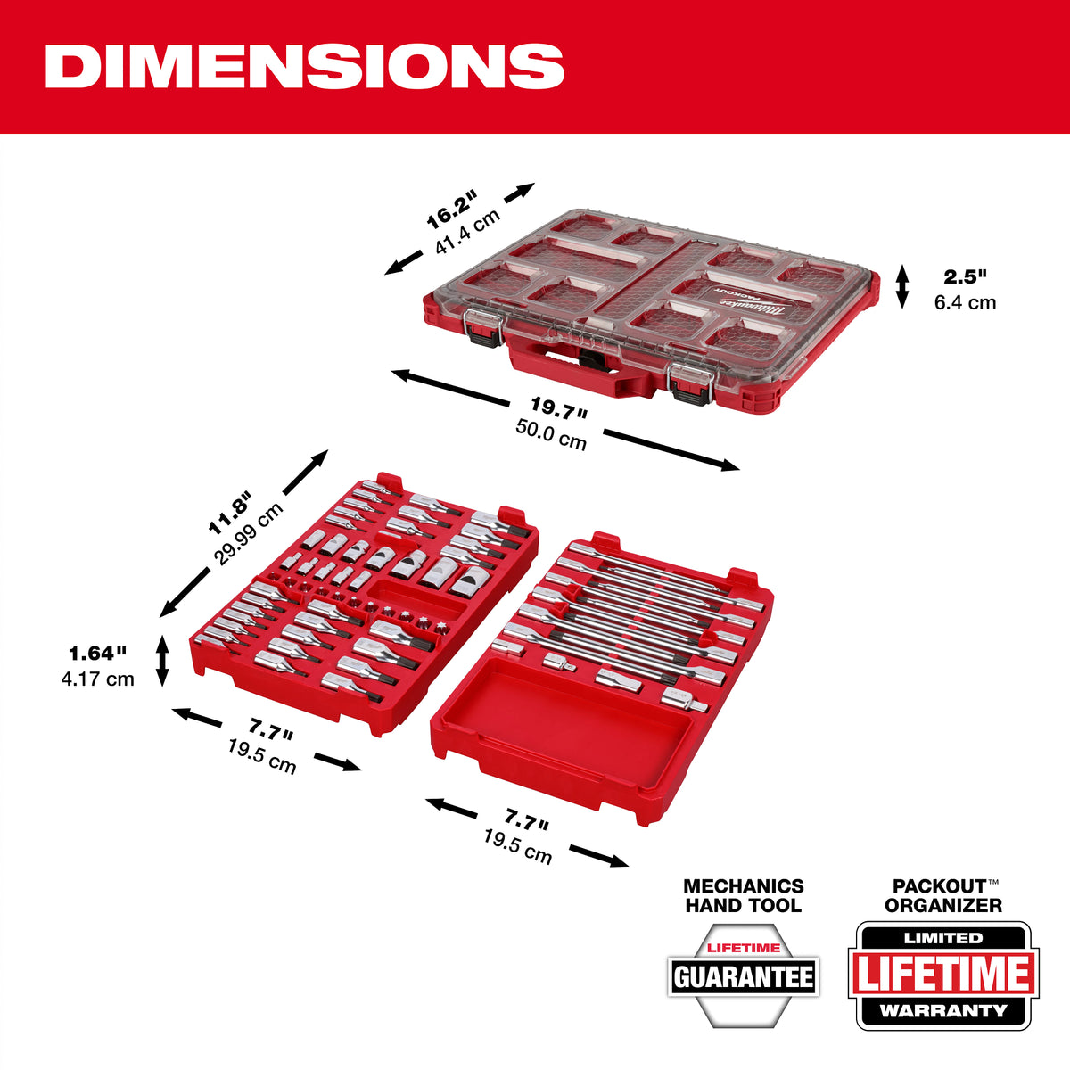 Milwaukee 48-22-9281 67-Piece TORX Bit Socket Set storage case dimensions
