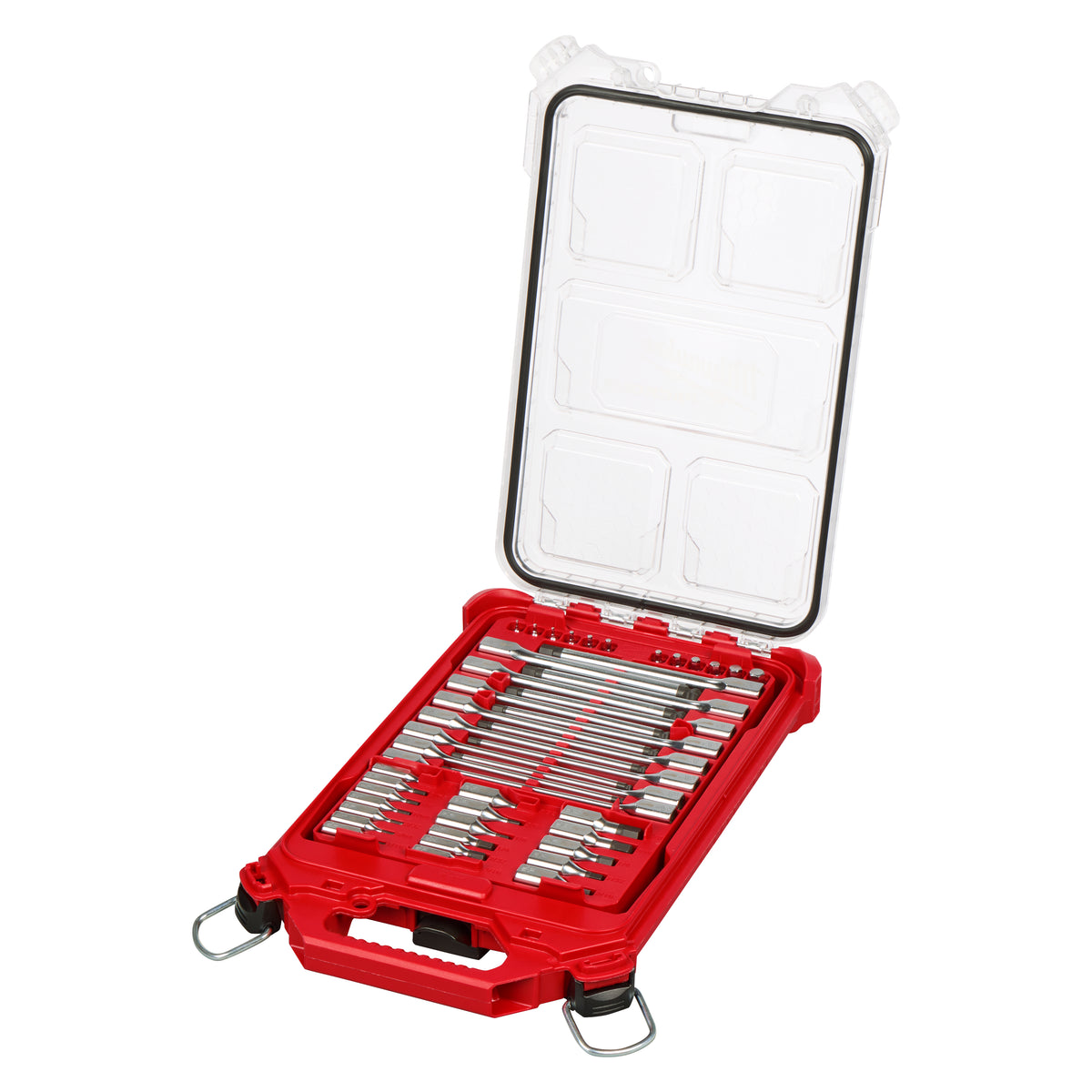 Milwaukee 48-22-9284 46-Piece SAE Hex Bit Socket Set shown closed with the full bit socket set inside