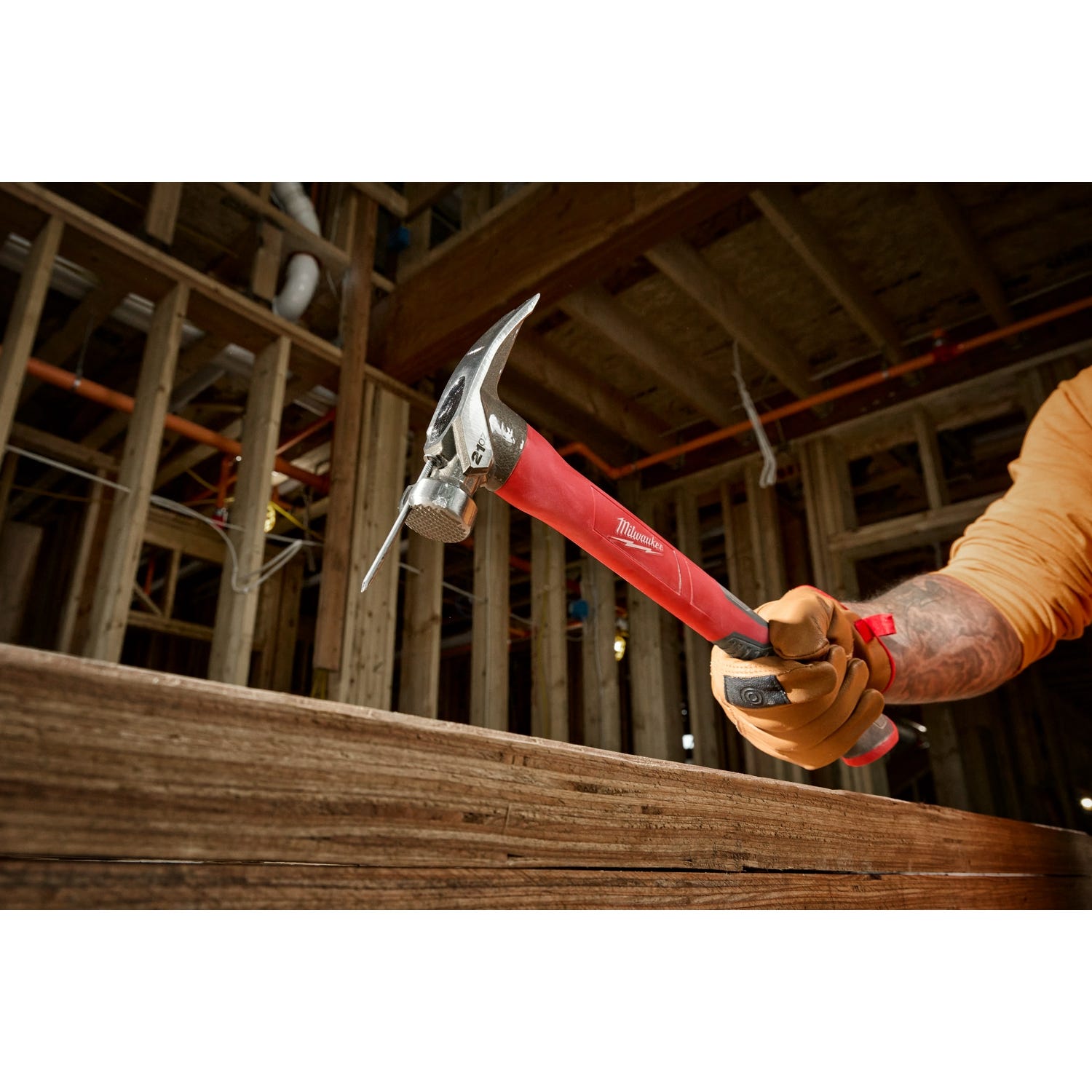 Milwaukee 48-22-9320 21oz Milled Face Poly/Fiberglass Handle Hammer