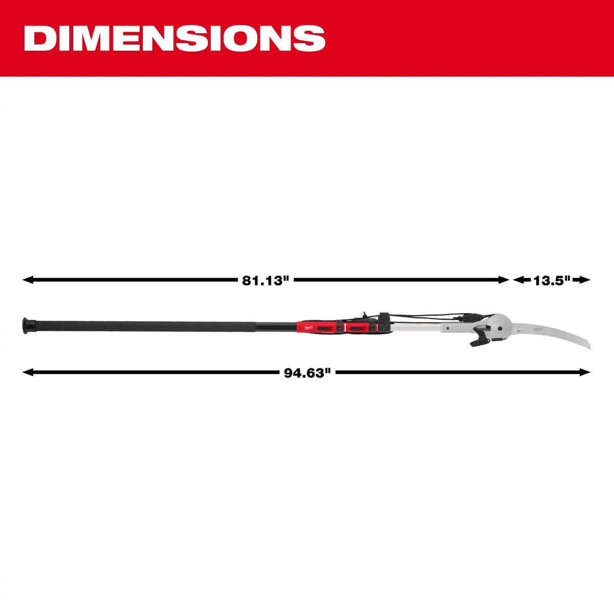 Milwaukee 48-22-9375 16-ft. Pole Saw & Pruner