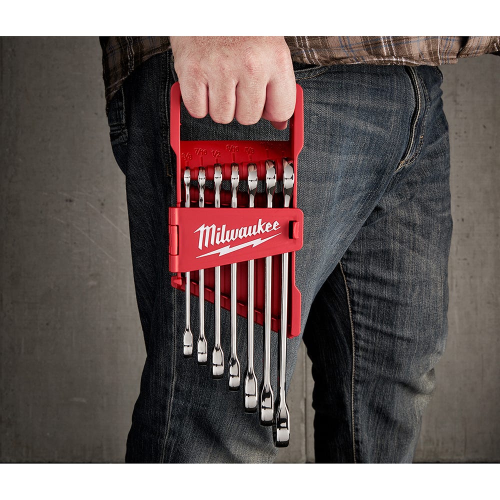 Milwaukee 48-22-9406 7-Piece Ratcheting Combination SAE Wrench Set