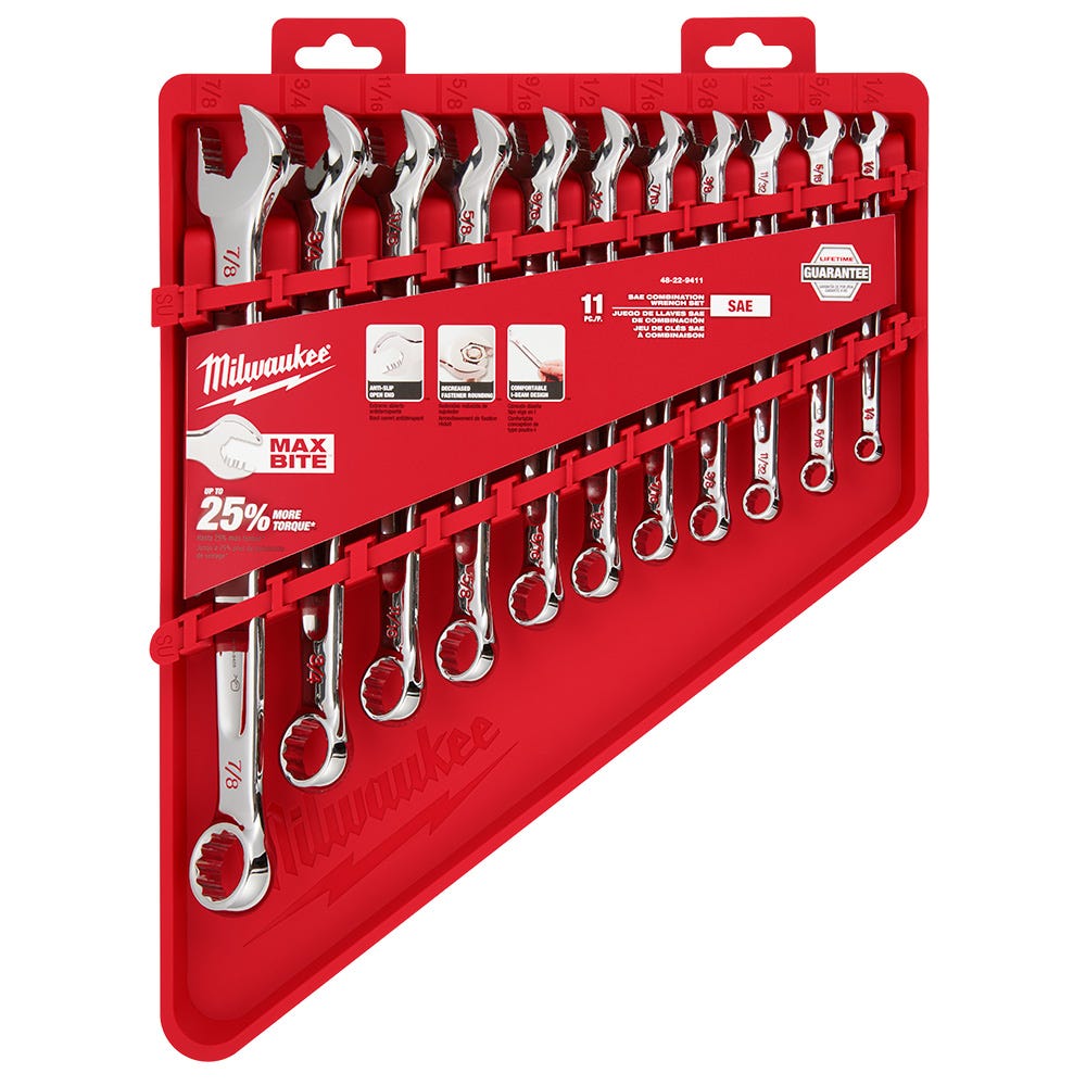 Milwaukee 48-22-9411 11pc SAE Combination Wrench Set