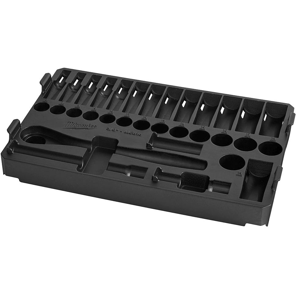 Milwaukee 48-22-9482T 3/8-in. 32pc Ratchet and Socket Set in PACKOUT, Metric Tray