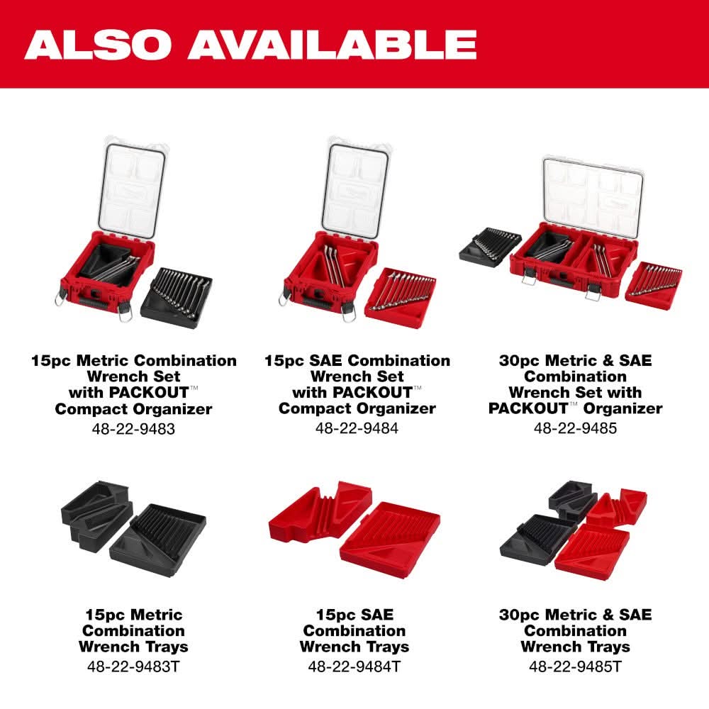 Milwaukee 48-22-9483T 15pc Metric Combination Wrench Trays – Tool Nut
