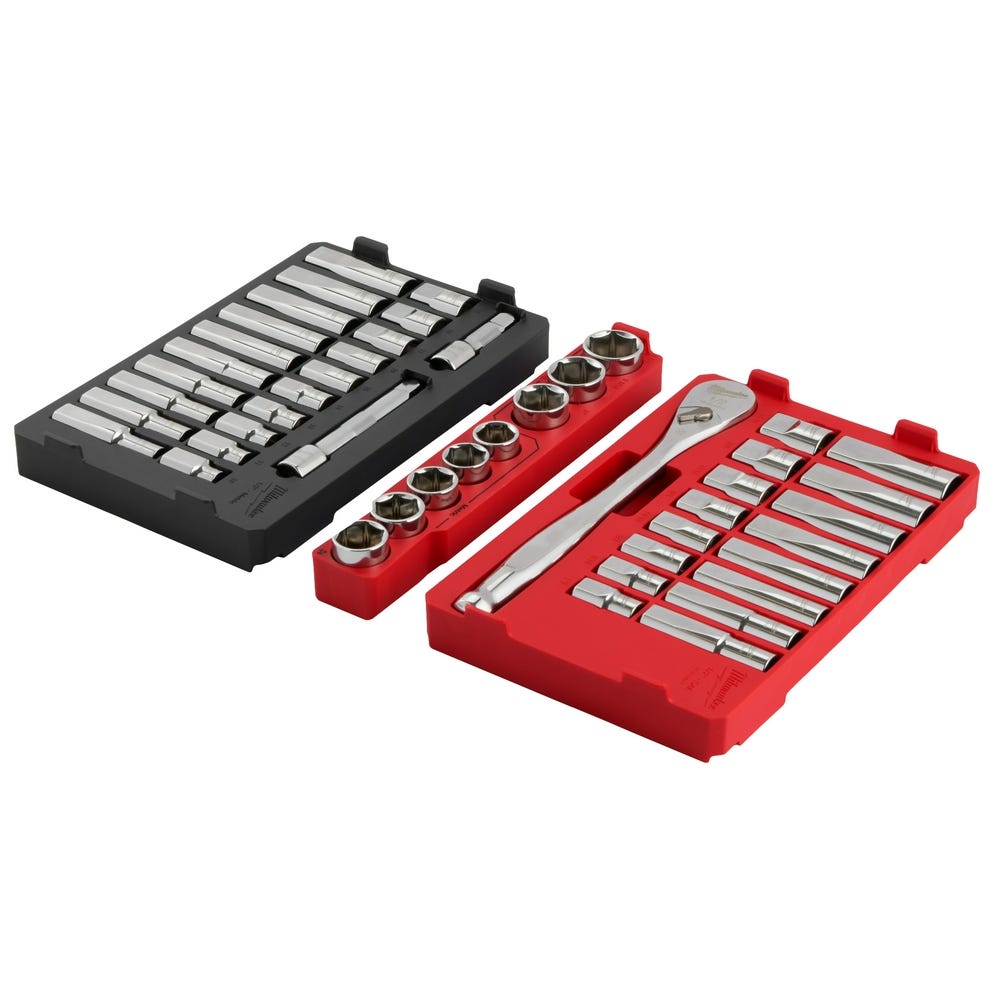 Milwaukee 48-22-9487 47pc 1/2" Drive Ratchet & Socket Set with PACKOUT Organizer