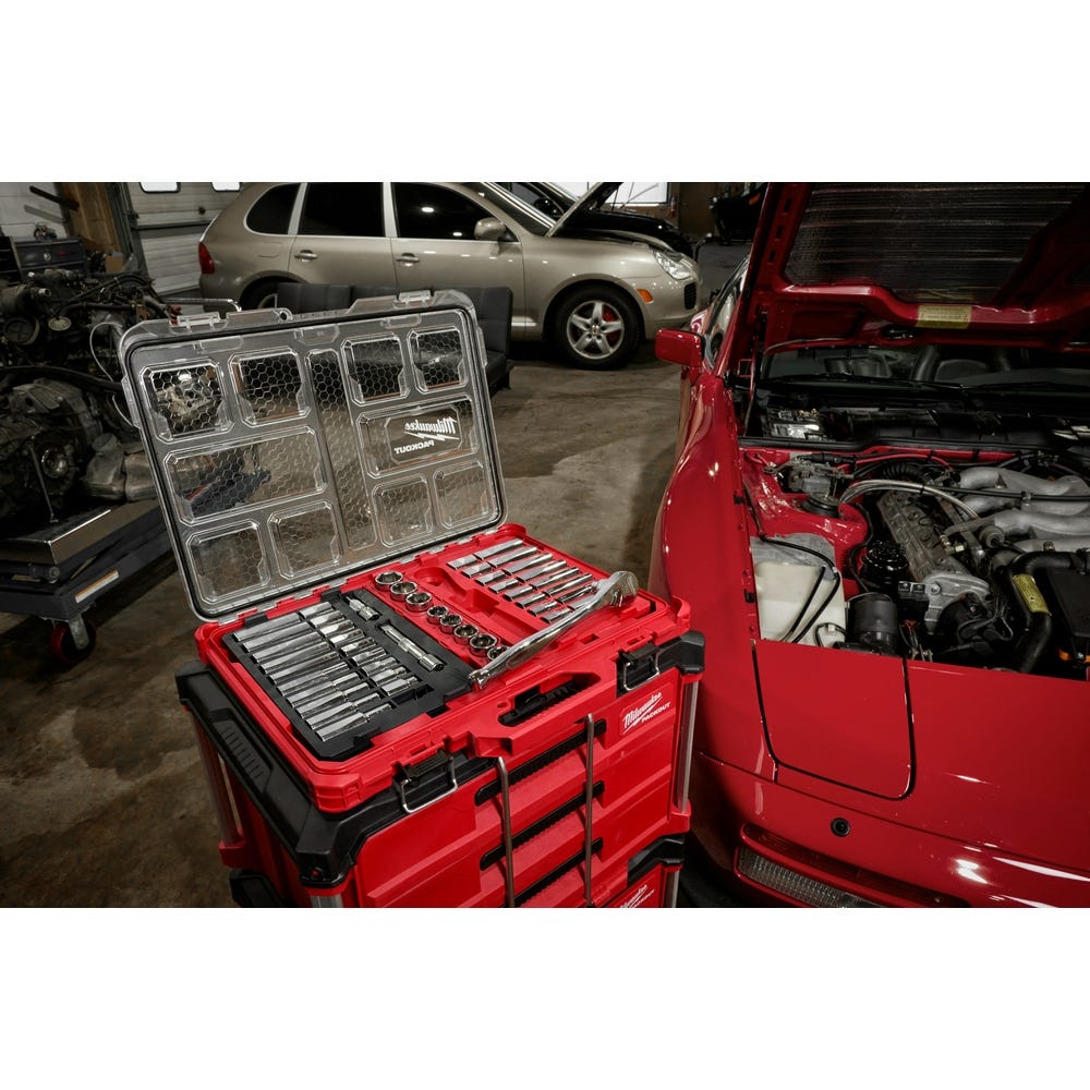 Milwaukee 48-22-9487 47pc 1/2" Drive Ratchet & Socket Set with PACKOUT Organizer
